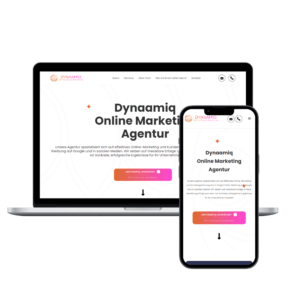 Webseite Projekt: Dynaamiq – Marketing Agentur Website