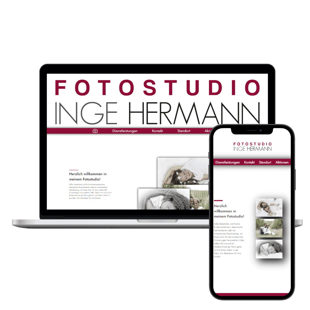 Webseite Projekt: Fotostudio Inge Hermann