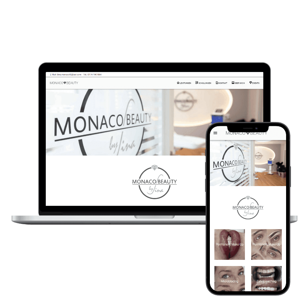 Webseite Projekt: Monaco Beauty